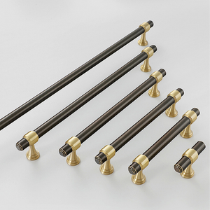 Two-Tone Brass Cabinet Pulls and Knobs