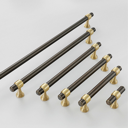 Two-Tone Brass Cabinet Pulls and Knobs