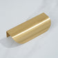 Gold Brass Half-Round Cabinet Finger Pulls