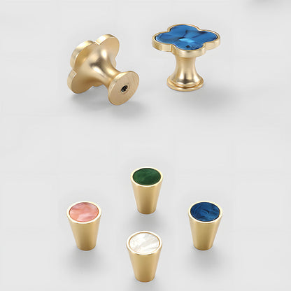 Colored Inset Cabinet Knobs for Wardrobes and Drawers