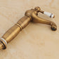Retro Solid Brass Single Hole Bathroom Faucet