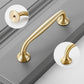 Gold Curved Brass Cabinet Pulls and Knobs for Wardrobes
