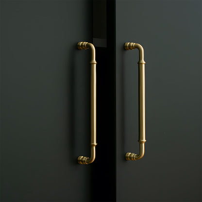 Round Bar Brass Cabinet Handles and Knobs for Wardrobes