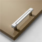 Two-Tone Rectangular Cabinet Pulls with Matching Square Knobs