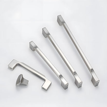 Slim Square Bar Cabinet Pulls and Matching Knobs