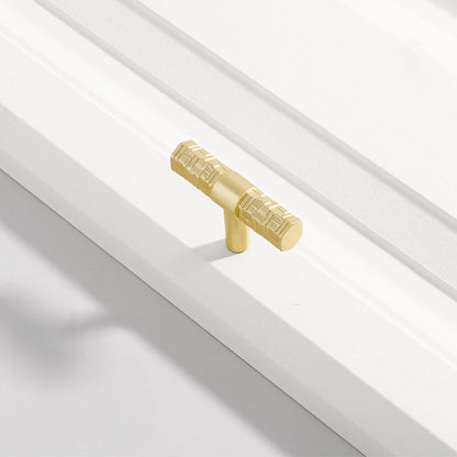 Textured T-Bar Zinc Alloy Cabinet Pulls and Drawer Handles