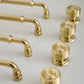 Round Bar Brass Cabinet Handles and Knobs for Wardrobes