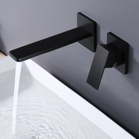 Siena Modern Concealed Wall-Mounted Bathroom Sink Faucet with Slim Spout