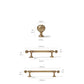 Bronze Ribbed Solid Brass Cabinet Pulls and Matching Knob