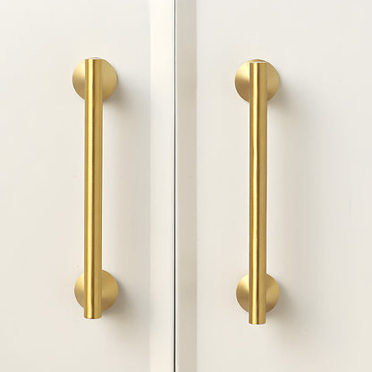 Brass Cabinet Pulls and T-Knobs with Cone Bases