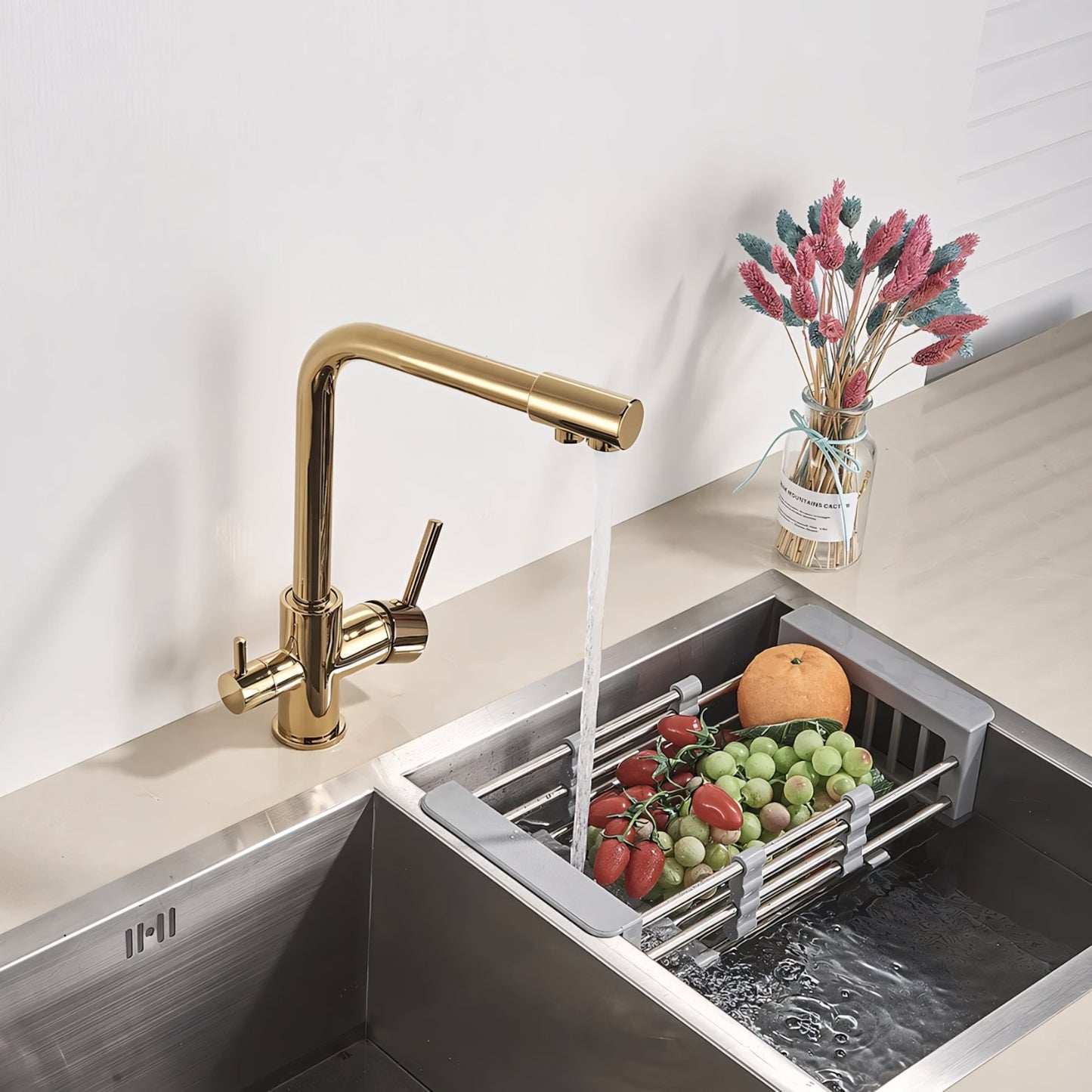 Aquiro 3-Way Kitchen Faucet with Filter Tap, RO Compatible