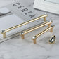 Faceted Crystal Glass Cabinet Pulls and Knobs in Gold