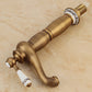 Retro Solid Brass Single Hole Bathroom Faucet