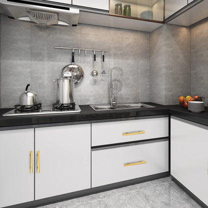 Multi-Finish Curved Cabinet Pulls for Kitchen Drawers