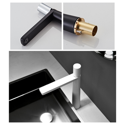 Elvik Modern Single-Handle Waterfall Single-Hole Bathroom Sink Faucet