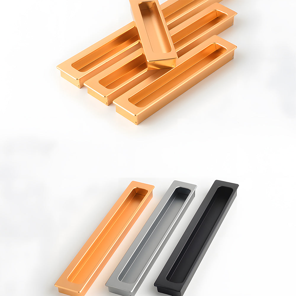 Long Aluminum Recessed Finger Pulls