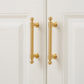 Gold Brass Round Bar Cabinet Handles with Ball Finials