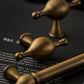 French Retro Turned Brass Cabinet Pulls and Knobs