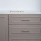 Round Bar Brass Cabinet Handles and Knobs for Wardrobes