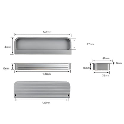 Rectangular Recessed Pulls for Sliding Closet Doors