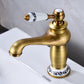 Retro Solid Brass Single Hole Bathroom Faucet