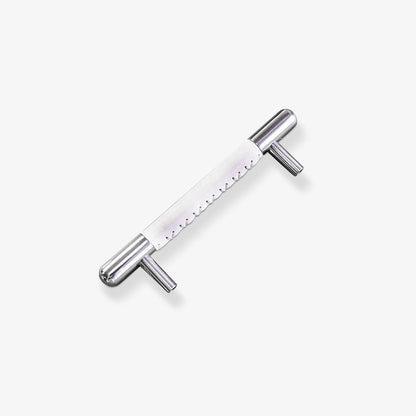 Colorful Leather Cabinet Pulls and Knobs, Stainless Steel
