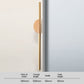 1Paired Semicircle Wood Cabinet Pulls with Brass Bar