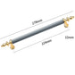 Fluted Zinc Alloy Cabinet Pulls in Shiny Finishes