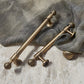 Bronze Ribbed Solid Brass Cabinet Pulls and Matching Knob