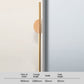 1Paired Semicircle Wood Cabinet Pulls with Brass Bar