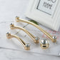 Faceted Crystal Glass Cabinet Pulls and Knobs in Gold