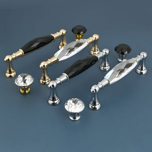 Faceted Crystal Drawer Pulls and Cabinet Knobs