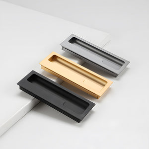 Recessed Cabinet Pulls with Offset Finger Grip