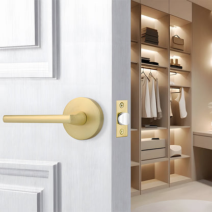 Round Passage Door Lever Handles for Hallway, Closet and Dining Room Doors