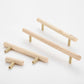 Wood and Brass Cabinet Pulls for Cabinets and Drawers
