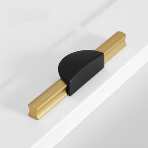 Gold / Black Half Moon Cabinet Pulls and Drawer Handles