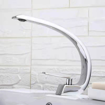 Cadenza Modern Crescent Waterfall Single-Handle Bathroom Sink Faucet