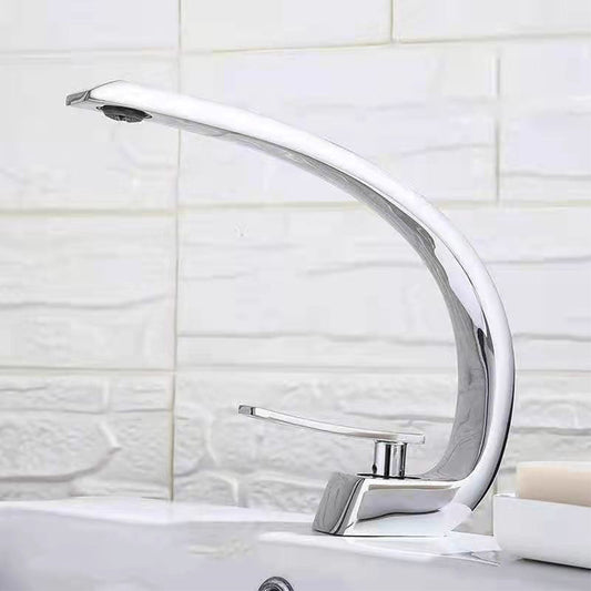 Cadenza Modern Crescent Waterfall Single-Handle Bathroom Sink Faucet