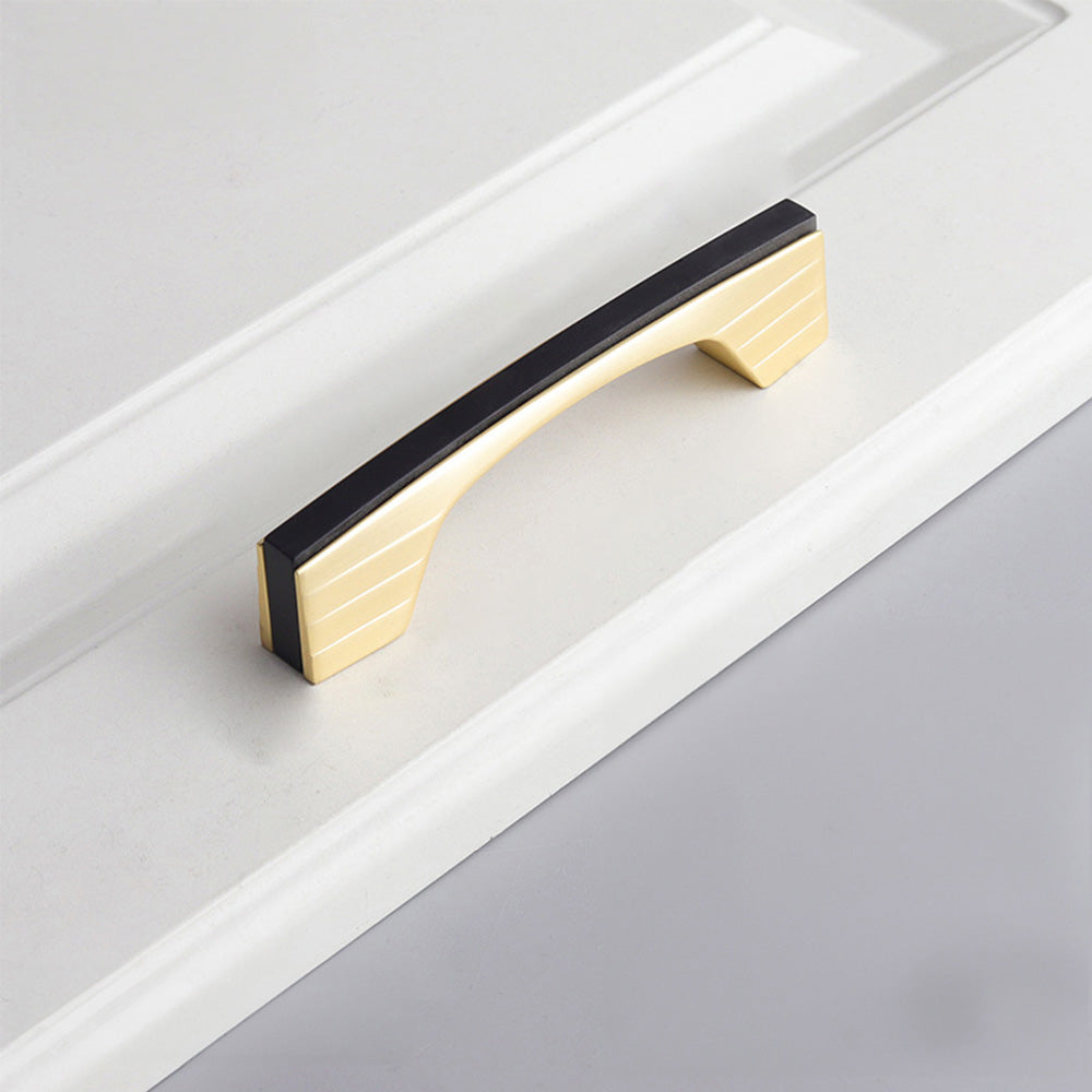 Two-Tone Flat Bar Cabinet Pulls with Flared Ends