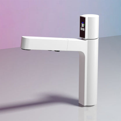 Smart Digital Display Single Hole Pull-out Bathroom Faucet