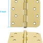 3 Pack Brass Hinges Gold Door Hinges 4in Door Hinges for Interior Doors