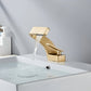 Sereno Waterfall Single Lever Brass Bathroom Sink Faucet, Single Hole Basin Faucet