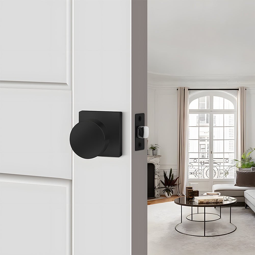 Passage Square Door Knobs for Closet, Hallway and Dining Room Doors