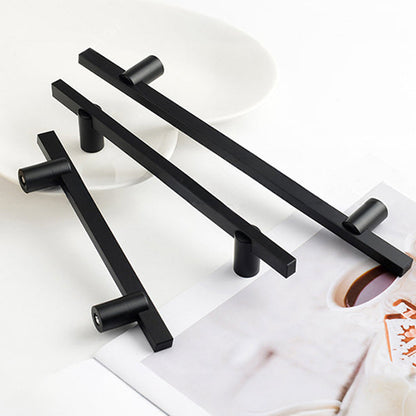 Two-Tone Slim Bar Cabinet Pulls for Wardrobes