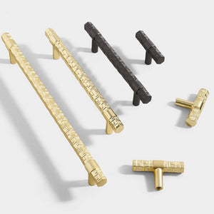Textured T-Bar Zinc Alloy Cabinet Pulls and Drawer Handles