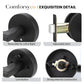 Round Interior Door Lever Handles for Bedroom and Bathroom Doors