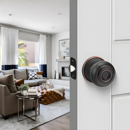 Round Interior Door Knobs with Dummy, Passage and Privacy Options