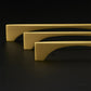 Gold Brass Curved Cabinet Pulls and Drawer Handles