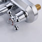 Modern 2-handle Silver Centerset Bathroom Sink Faucet