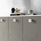 Two-Tone Rectangular Cabinet Pulls with Matching Square Knobs